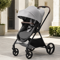 Poussette légère OEM pliable pour bébé, poussette de voyage pour nourrisson avec siège inclinable réglable et grand panier de rangement pour la vente en gros