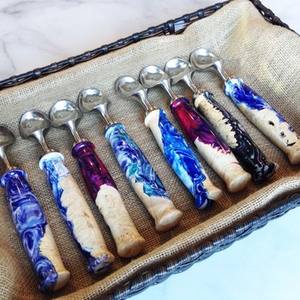 Juego de acero inoxidable de la mejor calidad con asas de resina, cuchara de boda de la India, perfecto para el hogar, cocina, hoteles y restaurantes - Product Image 6