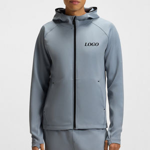 Sudadera con Capucha para Hombre, de Alta Calidad, Color Sólido, Material Poliéster/Algodón, Transpirable, con Cierre de Cremallera, Estilo Relajado, Precio al por Mayor 2026 - Product Image 1