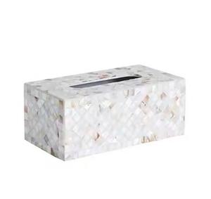 Boîte de mouchoirs en nacre fabriquée à la main indienne de haute qualité Design d'artisanat de luxe décoratif de qualité supérieure au prix de gros commande en gros - Product Image 2