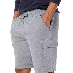 Pantalones cortos lavados ácidos personalizados para hombre, pantalones cortos de malla lavados vintage de algodón de rizo francés Street Swear de marca personalizada para hombre - Product Image 3