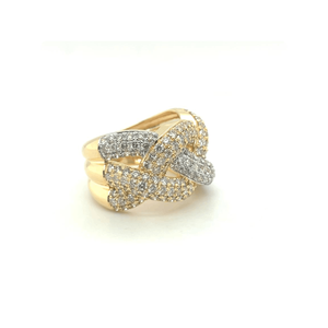 Grand 3.25CT Natural <b>Diamond</b> <b>Ring</b> in 14K Two-Tone Yellow & White Gold Brilliant Cut Natural <b>Diamond</b> <b>Ring</b> Elevated Luxury jewelry - Product Image 3