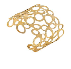 Brazalete de latón y cuentas de Diciembre 2026 para damas de Dominica, brazalete texturizado dorado hecho a mano para joyería de mujer de Virginia Occidental - Product Image 4
