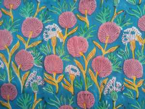 Tela de Jersey de algodón con estampado de bloques a mano, tela de punto con estampado al por mayor para vestidos y camisas de niña, estilo tejido a mano - Product Image 3