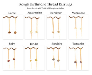 Luxury Fashion Elegant Tiny Raw Herkimer Diamond Gold Plated Wire Warped Drop Earrings Unique Design Long Thread Earrings Gift - Product Image 2