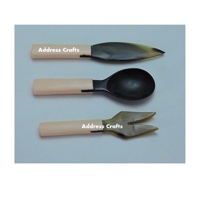 Phong cách sang trọng sừng Flatware Set phục vụ muỗng dao nĩa và dụng cụ nhà bếp chất lượng tốt nhất giá cả hợp lý đa chức năng đồ dùng - Product Image 5