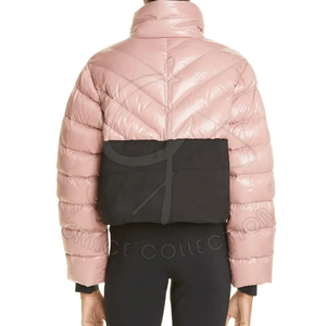 Chaquetas acolchadas de buena calidad para mujer con parches personalizados Crop Top Manga larga Tejido de punto transpirable Hecho en Sialkot - Product Image 4