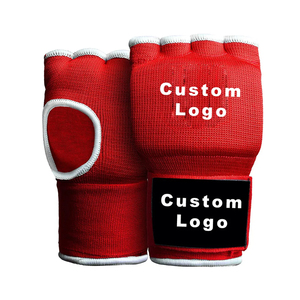 Gants de boxe avec logo personnalisé avec bandes intérieures en gel Matériau en cuir de protection pour l'entraînement de boxe MMA - Product Image 3