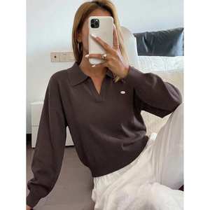 Pull en tricot rayé pour femme - T-shirt décontracté respirant à manches courtes - Product Image 6