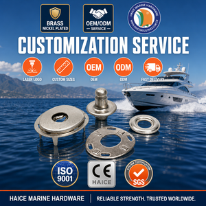 Vis de fixation à bouton-pression en laiton nickelé pour <span class=keywords><strong>toile</strong></span> de bâche marine 23x20mm, accessoires de quincaillerie pour yacht et <span class=keywords><strong>bateau</strong></span> - Product Image 6