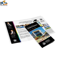 Service d'impression en gros de dépliants, brochures et catalogues offset brillants de haute qualité, formats A2-A6, couleurs personnalisées, logo, feuillets pliés