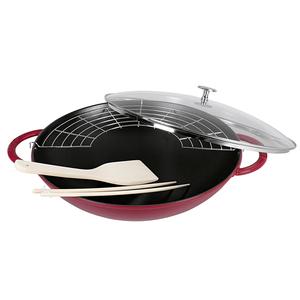 Wok en fonte STAUB Classic 5,7 l 37 cm Rouge cerise - Product Image 4