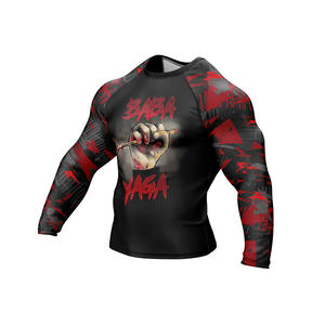 <b>Martial</b> <b>Arts</b> <b>Wear</b> Custom Made MMA Rash Guard Suit High Quality Men BJJ Fitness Grappling Jerseys - Product Image 3