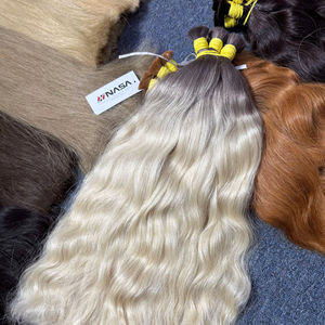 Extensiones de Cabello Humano Virgen al por Mayor, 100 g, Alta Calidad, Color Marrón Natural, Ondulado, Super Double Drawn - Product Image 1