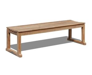 Banc de jardin en teck moderne minimaliste, durable, résistant à l'eau, meubles d'extérieur pour patio, hôtel, restaurant, 3 places - Product Image 2