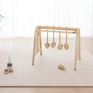 Tapis de jeu pour babygym en rotin fait main tapis de jeu pour bébés écologiques en matériaux naturels - Product Image 2