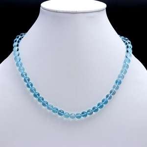 Vente chaude naturel suisse bleu topaze lisse forme ronde 10mm perles pierre précieuse en vrac pour la fabrication de bijoux collier cadeau pour les femmes - Product Image 1