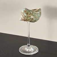 Verre à vin Seashell pour présentation de nourriture de luxe Affichage de fruits de mer et utilisation de table de mariage