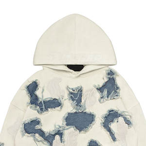 Sudadera con Capucha de Alta Calidad con Efecto Desgastado para Hombre, Diseño Holgado y Estilo Urbano - Product Image 6