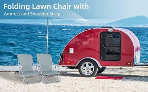 เก้าอี้ชายหาดพับได้สีเทาแบบพกพาสำหรับผู้ใหญ่600D หนักโครงเหล็กผ้าอ๊อกซ์ฟอร์ดความแข็งแรงสูงตั้งแคมป์ปิกนิกตกปลา - Product Image 5