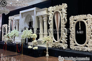 Stylish Silver Polish FRP <b>Frame</b> for <b>Wedding</b> Medallion Top <b>Wedding</b> Stage Backdrop <b>Frames</b> <b>Wedding</b> Stage Frp Carved <b>Frames</b> USA - Product Image 5
