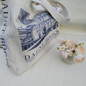 Bolsa de Mano de Lona de Algodón Reutilizable Personalizable para Invierno, con Cadenas, para Mujer, con Logotipo Personalizado, para Compras - Product Image 6