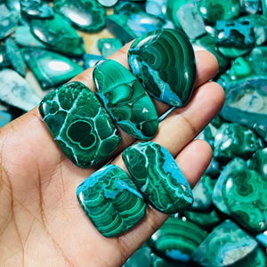 Crisocola cabujón de malaquita hecho a mano liso pulido crisocola cabujón de malaquita para la fabricación de joyas - Product Image 2