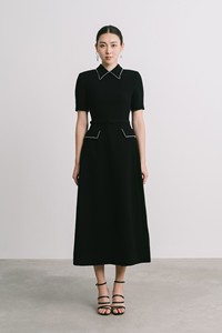 Marca de ropa sostenible Vestidos cómodos para mujer Vestido MIDI acampanado Material de buena calidad VESTIDO MIDI CON DETALLE DE CADENA ILY - Product Image 2