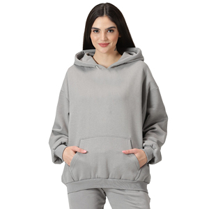 Sudadera con Capucha Personalizada con Logotipo, para Mujer, Invierno, Corte Holgado, Oversize, Ecológica, 100% Algodón, Cálida, Manga Larga - Product Image 1