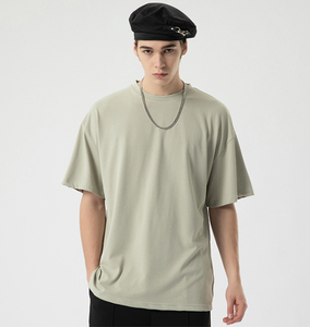 Premium Cotton Blank Heavyweight Blanco Negro Streetwear Oversize White Blank Camiseta en blanco para hombres - Product Image 4