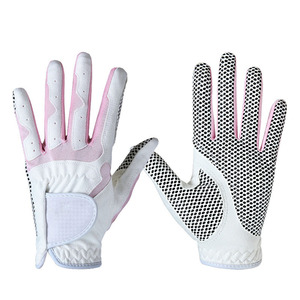Piel de oveja transpirable de cuero genuino con guantes de Golf para hombre, mano izquierda/derecha, gránulos antideslizantes suaves, guantes de Golf para hombre, logotipo personalizado - Product Image 2
