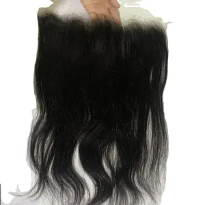 HD Lace Frontal 13x4-cabello humano virgen liso Remy, cabello alineado con cutícula Frontal, el mejor precio - Product Image 1