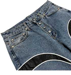 Jeans de Mezclilla de Algodón de Moda Casual con Logotipo Personalizado al por Mayor, Transpirables, de Cintura Media, Lavado Claro, Alta Calidad - Product Image 3