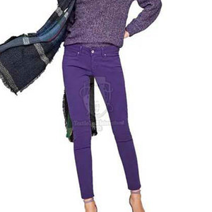 Pantalons en jean pour femmes de couleur unie respirants Nouvelle mode Vente chaude Pantalons en jean décontractés pour femmes - Product Image 3