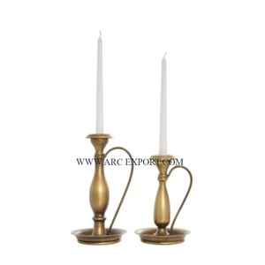 Marvelous Designing Wedding Gifting Candle Holders Best Selling <b>Black</b> and Gold Color Table Ware Decorative <b>Candlestick</b> Stands - Product Image 3