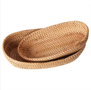 Natural Handcrafted <b>Bamboo</b> <b>Basket</b> Handmade Eco-Friendly Multifunction for Kitchen Organization Stylish Storage for Fruits Bakery - Product Image 3