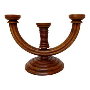 เชิงเทียนไม้ทำด้วยมือหรูหราพร้อมการตกแต่งระดับพรีเมียมเหมาะสำหรับบ้านที่ทันสมัยและการตกแต่งภายใน - Product Image 1