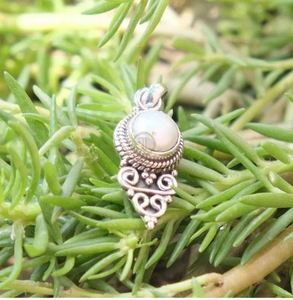 Pendentif en perle d'eau douce, pierre précieuse, pendentif en argent sterling 925, pendentif fait à la main, pendentif en perle, bijoux en perle, cadeau de Noël - Product Image 3