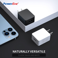 Chargeur rapide USB en matériau PC, norme européenne/américaine, 10W, certifié CE/RoHS pour téléphones mobiles (vente en gros)