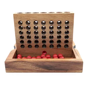 क्लासिक लकड़ी के बड़े कनेक्ट 4 में एक पंक्ति के लिए यार्ड खेल आकार वयस्क बोर्ड खेल बड़े और बच्चे खेल यात्रा आउटडोर
