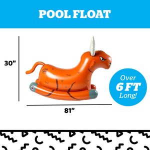 Factory Direct Giant Bull Rocker <b>Pool</b> Float <b>Inflatable</b> Ride On Summer Party Water Toy Rocking Lounge Raft <b>for</b> Adults Kids - Product Image 3