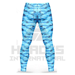 Mallas de cintura alta de colores sólidos de alta calidad para hombre, ropa deportiva, mallas estampadas para hombre - Product Image 2