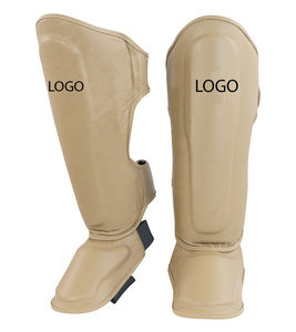 Protection professionnelle pour les tibias avec fermeture à crochets en cuir PU pour les entraînements et les matchs des adultes - Product Image 1