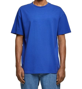 Vente en gros 100% coton vierge T-shirt surdimensionné 260g Poids lourd personnalisé 3d Logo hommes bouffée impression T-shirt uni pour hommes - Product Image 1