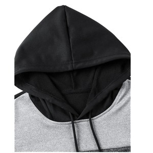 Pull à capuche à manches longues 100% coton mélangé pour hommes Logo personnalisé brodé respirant bloc de couleurs séchage rapide confortable pour - Product Image 3
