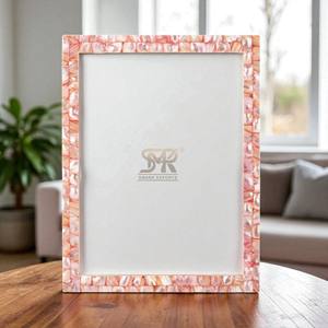 Cadre photo décoratif créatif fait main, incrustation d'os rose, plusieurs tailles disponibles, utilisation à domicile ou au bureau, commande personnalisée disponible - Product Image 3