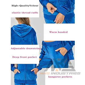 Conjunto Deportivo Informal de Dos Piezas para Mujer, 100% Algodón Antiestático con Logotipo Personalizado para la Temporada de Invierno - Product Image 6