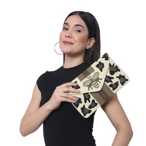 New Arrival Brazeal Studio Designer Handmade Women Beaded Clutches <b>Purses</b> Bags Colorful Geometric <b>Fold</b> Fashion Customized - Product Image 4