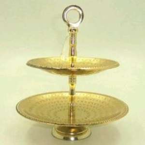 Impresionante soporte de pastel de metal dorado con exquisita artesanía y acabado duradero para arreglos de fiesta elegantes - Product Image 6