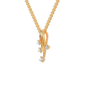 จี้เพชรที่ปลูกในแล็บ Vignette หรือจี้เพชรห้องปฏิบัติการ | 18 KT | FreeSize จี้ VS1-VS2ส่วนบุคคลเครื่องประดับผู้หญิงของขวัญวันเกิด - Product Image 2